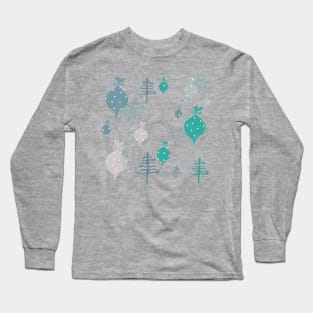 Christmas white ornaments Long Sleeve T-Shirt